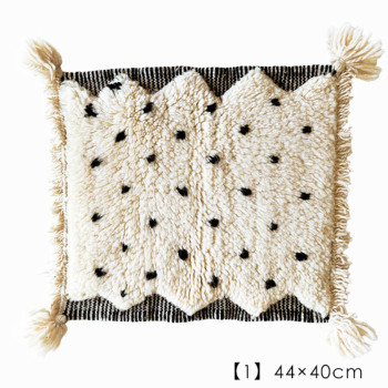 nordic ベニワレン シートラグ ドット ホワイト 40角 インテリア