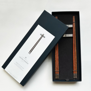 【新品】  (ジョージ・ジェンセン) お箸セット 楽天市場】ジョージジェンセン 箸＆箸置きセット 二膳セット