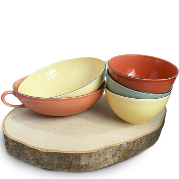 グスタフスベリ NATUR(ナチュール) ボウル17cm ハンドル付 オレンジ