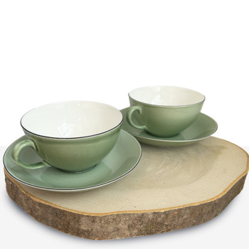 グスタフスベリ NATUR(ナチュール) ティーカップ＆ソーサー グリーン