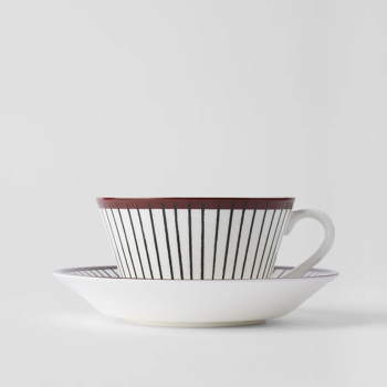 グスタフスベリ / リンドベリ RIBB(リブ) ティーカップ＆ソーサー