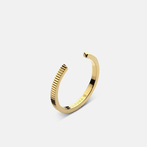 スクルツナ Ribbed Ring 指輪 Mサイズ 1806-M