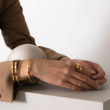 スクルツナ Chunky Ring Gold Plated NO.1262 SKULTUNA（スクルツナ