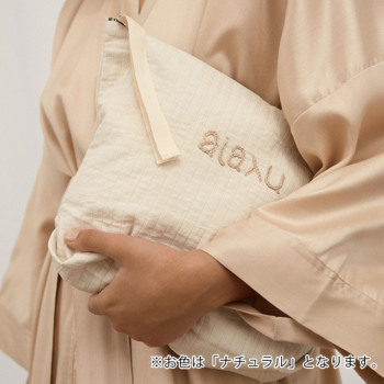 aiayu Pouch Double ポーチ Albicant ベージュ バッグ／ポーチ