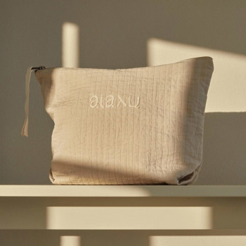 aiayu Pouch Double ポーチ Albicant ベージュ バッグ／ポーチ