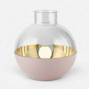 スクルツナ Pomme フラワーベース キャンドルホルダーm ピンク No 651m P Skultuna スクルツナ コスタボダ公式通販