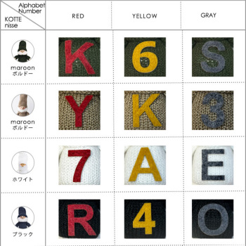 NORDIKA nisse (ノルディカ ニッセ) アルファベット付き Nordika nisse