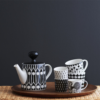 made in FINLAND ククサマグカップ リトルファント マグ(S)Net - White/black Littlephant(リトル