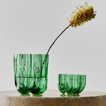 コスタ・ボダ アーティストコレクション ギャラクシー ミニベース　２個セット コスタ ボダ Crackle(クラックル) ミニベース 12cm グリーン