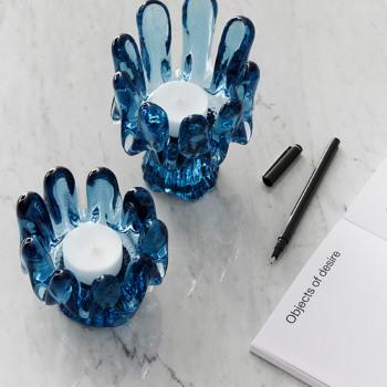 コスタ ボダ Sunflower circular キャンドルホルダー ブルー (S