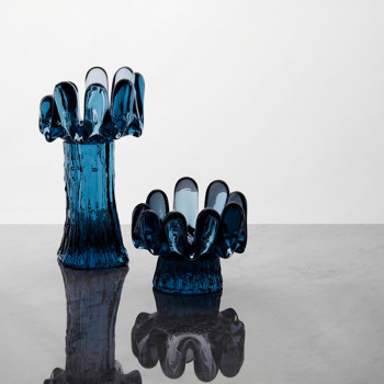 コスタ ボダ Sunflower circular キャンドルホルダー ブルー (S